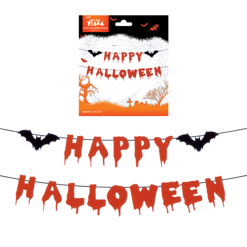 3M HAPPY HALLOWEEN BANNER 3M HAPPY HALLOWEEN BANNER