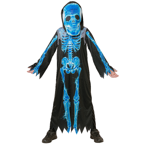 BLUE SKELETON ROBE CONTAINS HOOD AND ROBE BLUE SKELETON ROBE CONTAINS HOOD AND ROBE