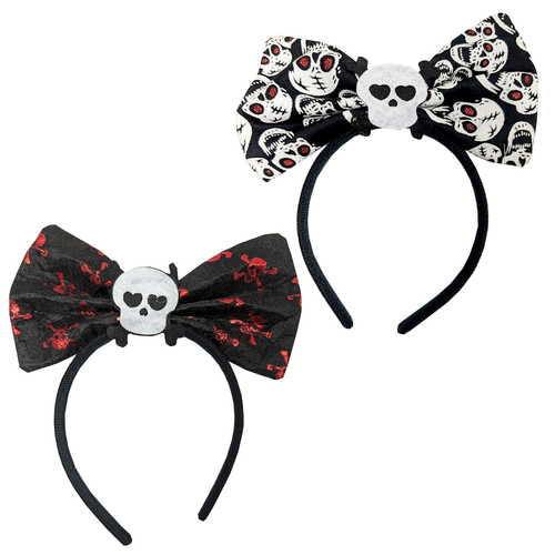 ASS HALLOWEEN DESIGN BOW ON HEADBAND W/ COLOIR CARD ASS HALLOWEEN DESIGN BOW ON HEADBAND W/ COLOIR CARD