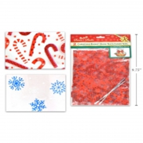 Xmas Bag-A-Basket 2pk 56x64cm 3 Asst Designs (1 design per pack)
