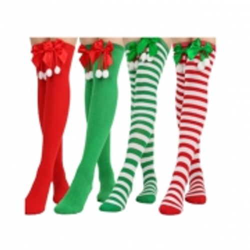 Xmas Adult Thigh High Stockings 60cm