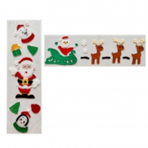 Xmas Gel Cling Banner 49.5x14.6cm 2 Asst designs 1pc