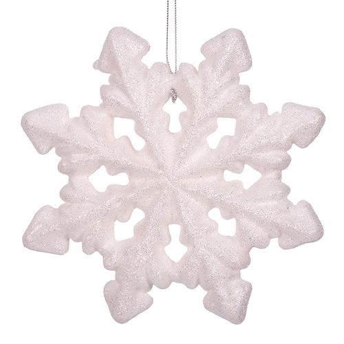 21CM WHITE POLYFOAM SNOWFLAKE