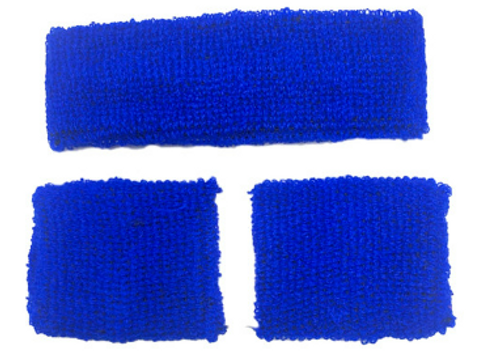 JS Headband & Wristband Set Blue