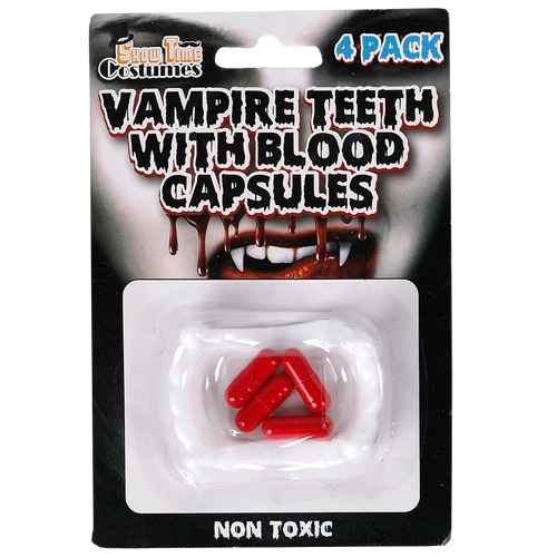 Vampire Teeth W Blood Capsule