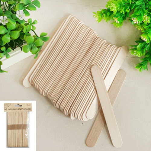 *48 Natural Craft Sticks (15cm)