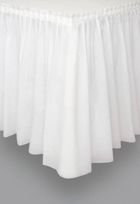 TABLESKIRT 29" X 14' - WHITE (73cm x 4.3m)