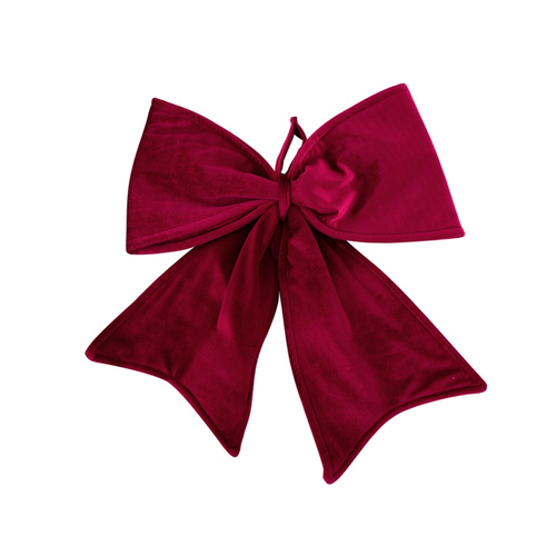 45X50CM RED VELOUR BOW