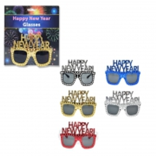 New Year Glasses 14.5x10cm 5Asst