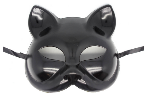 Black Cat Mask (Pure Black)