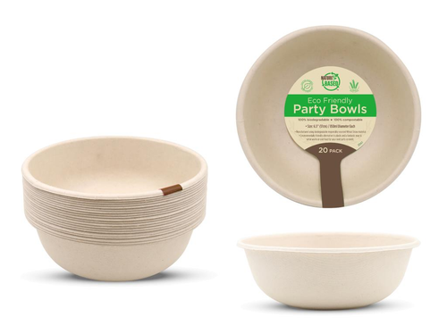 ECO Biodegradable Catering Plates - Bowl - Large - 20PK