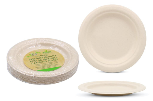 ECO Degradable Series Catering Plates - Round 6"- 20PK