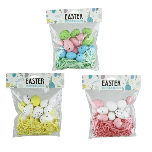 3A EGGS & SHRED-PINK, YELLOW & MINT