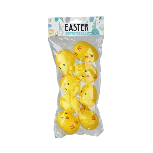 8PK 6CM FILLABLE EGGS CHICKS