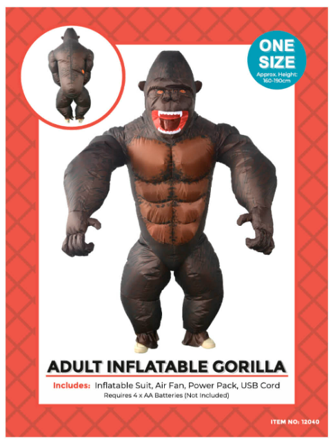 Adult Inflatable Gorilla Costume