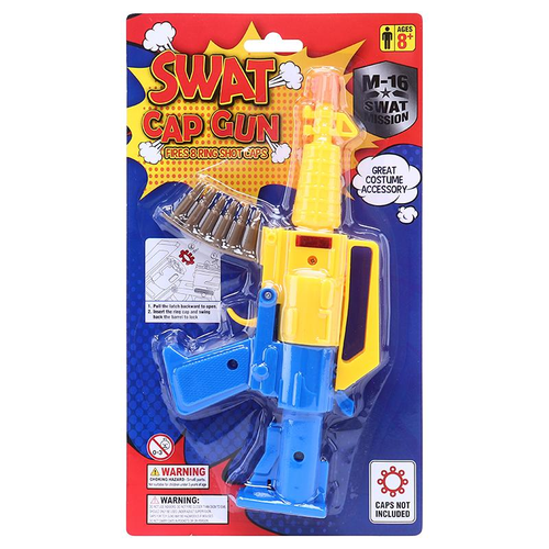 Cap Gun M16 Swat - 8 Shot 22cm x 10.5cm