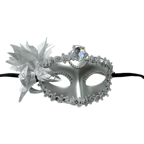 Carnival Mask Plastic-Silver