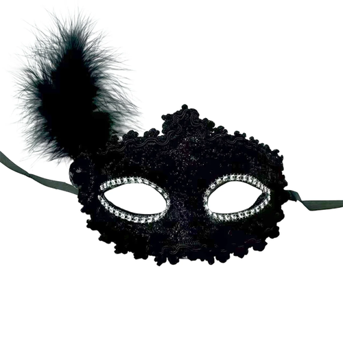Carnival Mask Plastic-Black