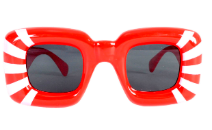 Party Glasses Chunky Stripe (Red/White)