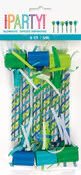 6 BLUE/GREEN PARTY DINO BLOWOUT