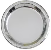 SILVER FOIL 8 x 7" RD PLATES - PF