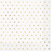 GOLD FOIL DOTS 16 LUN NAPKINS