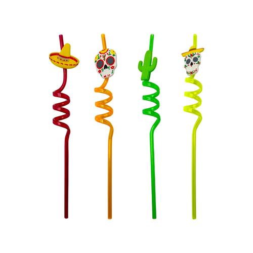 Fiesta Spiral Straws