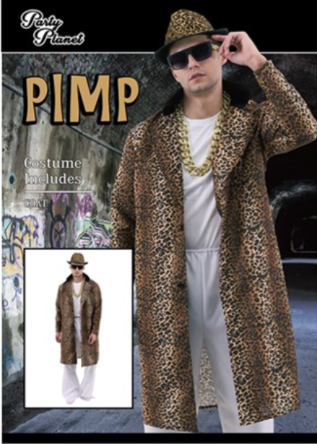 LEOPARD PRINT PIMP COAT