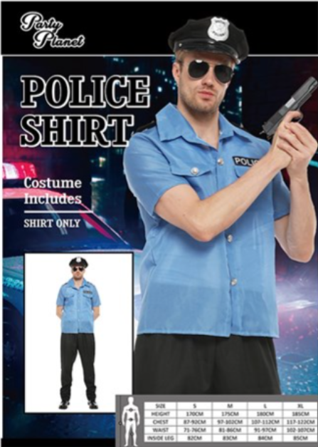 POLICEMAN SHIRT SIZE L INCLUDING SHIRT