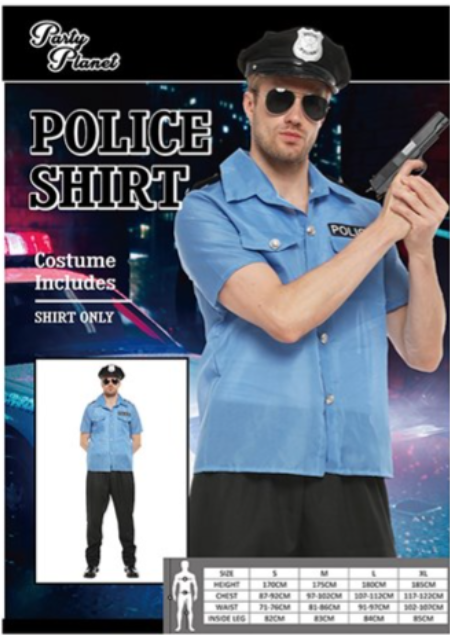 POLICEMAN SHIRT SIZE XL INCLUDING SHIRT