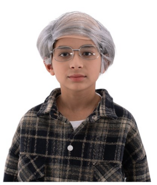 LITTLE OLD MAN WIG & GLASSES