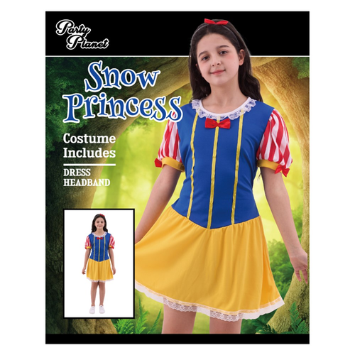 SNOW PRINCESS-INCLUDING DRESS, HEADBAND, SIZE XXL 11-12YO, HEIGHT APPROX. 152CM, WAIST APPROX. 64CM