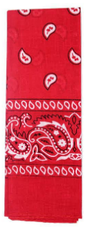 Bandana (Paisley) (Red)Cotton