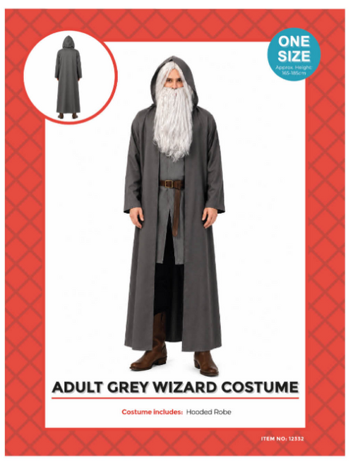 Adult Grey Cloak Costume