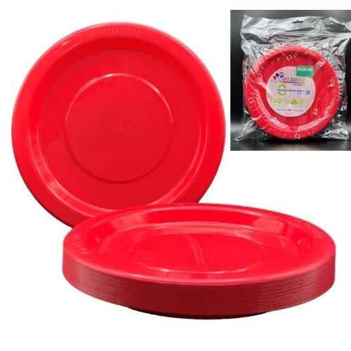PLATE DINNER RED 230mm P20