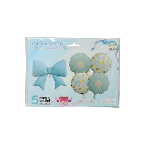 Blue Ribbon Foil Balloon Set
