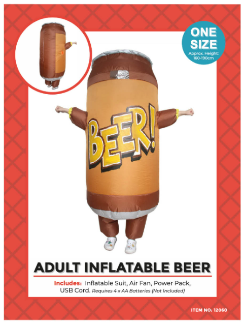 Adult Inflatable Beer Can Costume