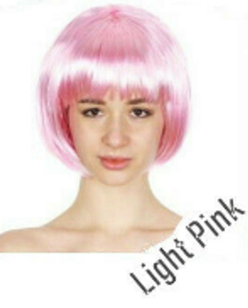 Lady Bob Wig with Fringe Light Pink