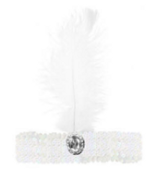 Sequin Flapper (L) (White)