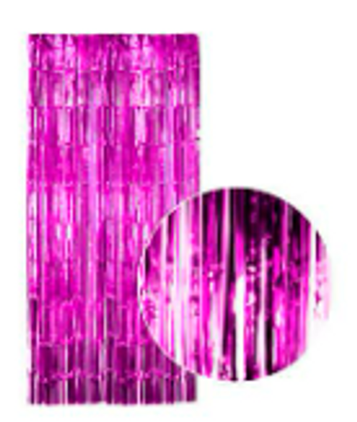 Metallic Curtain (Hot Pink) 1m wide x 2m long