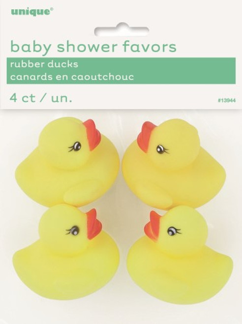 4 BABY SHOWER RUBBER DUCKS