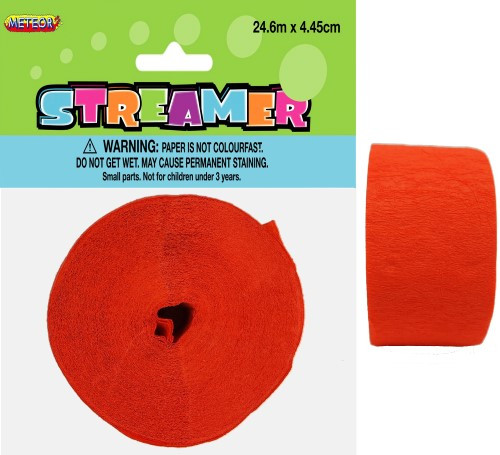 CREPE STREAMER- PUMPKIN ORANGE