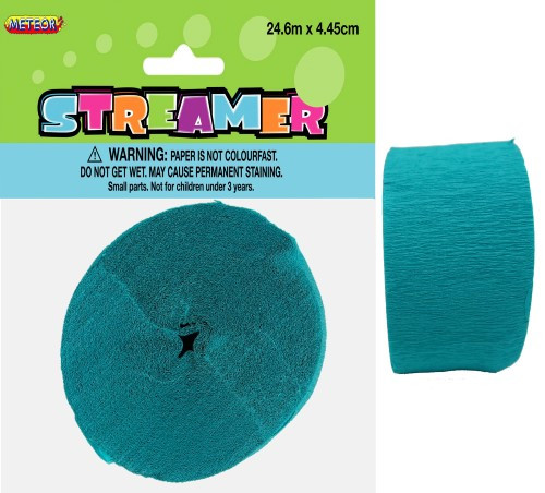 CREPE STREAMER- CARIBBEAN TEAL