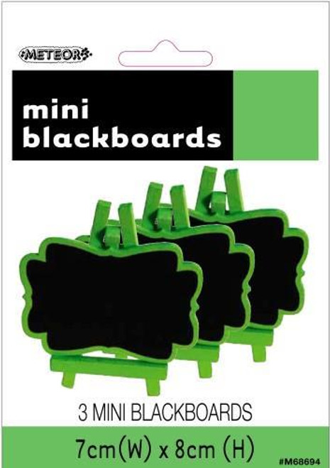 3 MINI BLACKBOARDS- LIME GREEN