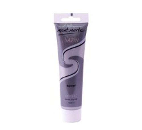 M.M. Satin Acrylic 100ml - Silver (PMSA0020)