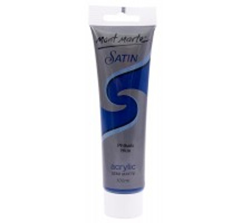 M.M. Satin Acrylic 100ml - Phthalo Blue (PMSA0006)