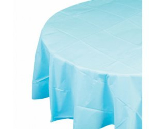 FS Rnd Tablecover 2.1m Pastel Blue 1pk