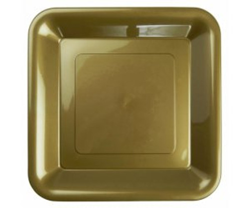 FS Square Banquet Plate 10" Met Gold 20pk
