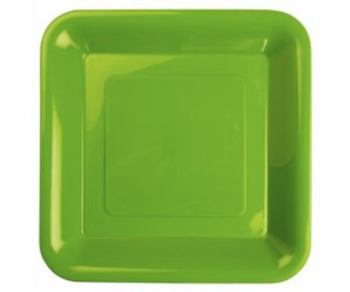 FS Square Banquet Plate 10" Lime Green 20pk