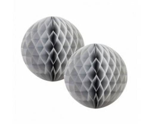 FS Honeycomb Ball Met Silver 15cm 2pk